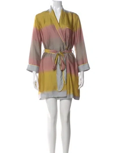Pre-owned Le Superbe Printed Long Dress In Neutral