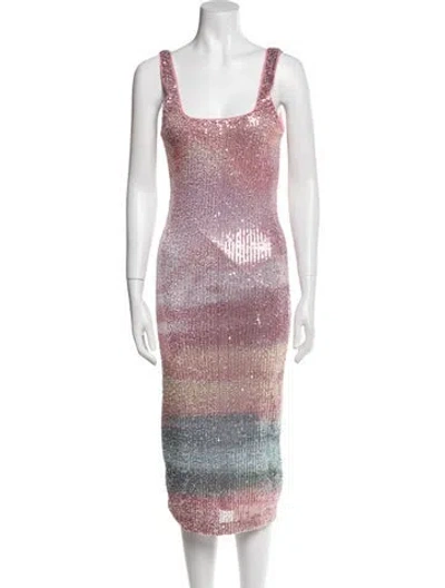 Pre-owned Le Superbe Printed Midi Length Dress W/ Tags In Multi