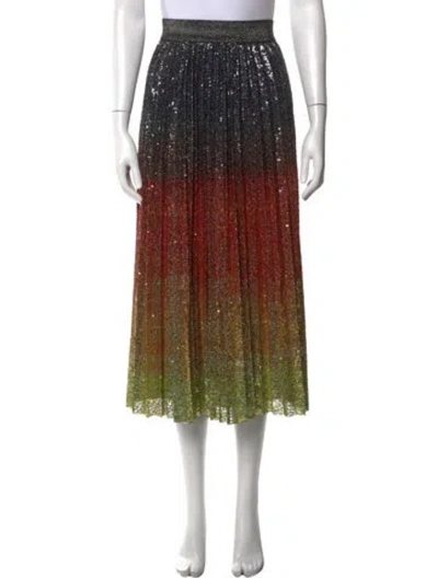 Pre-owned Le Superbe Printed Midi Length Skirt In Multi