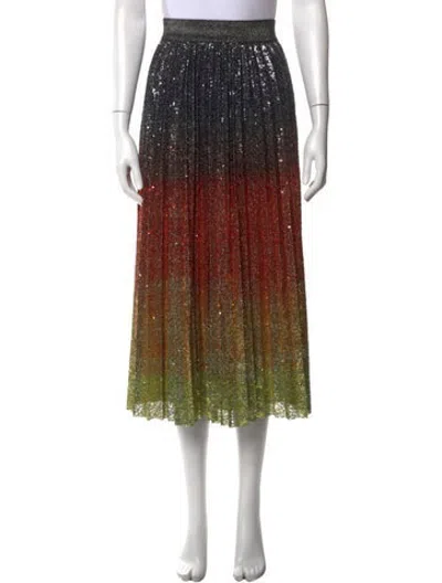 Pre-owned Le Superbe Printed Midi Length Skirt In Multicolor