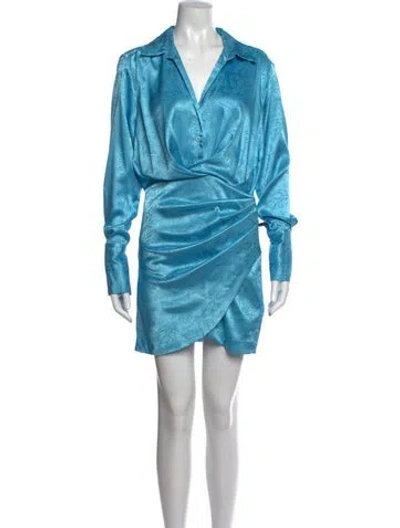 Pre-owned Le Superbe Printed Mini Dress In Blue