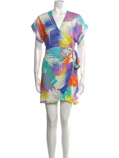 Pre-owned Le Superbe Printed Mini Dress In Multi