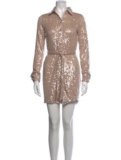 Pre-owned Le Superbe Printed Mini Dress W/ Tags In Neutrals
