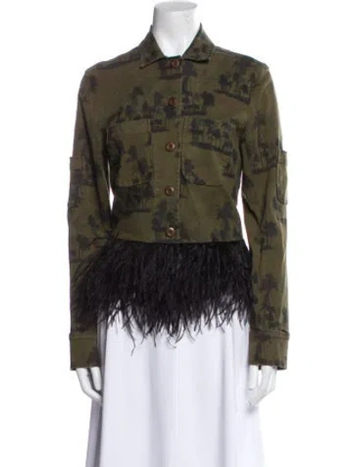 Pre-owned Le Superbe Printed Utility Jacket In Green