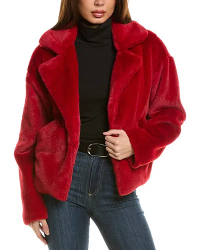 Le Superbe Rouge Fur-ever Chubby Jacket In Red