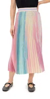 Le Superbe Scattered Clouds Pleated Skirt Sparkling Surf In Sparkling Surf