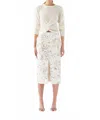 Le Superbe Sequin D-vine Everyway Skirt In Creamy Ivory In Multi