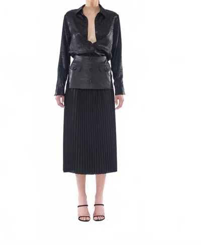 Le Superbe Seventy Thirty Skirt In Dark Black