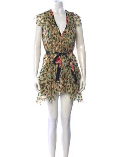 Pre-owned Le Superbe Silk Mini Dress In Neutral