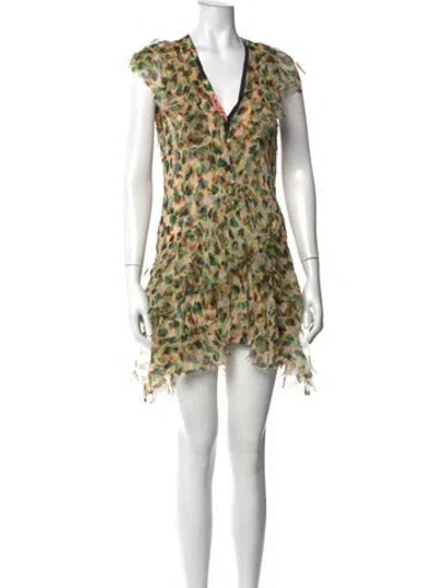 Pre-owned Le Superbe Silk Mini Dress In Neutrals