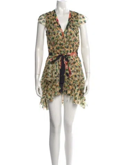 Pre-owned Le Superbe Silk Mini Dress In Neutrals