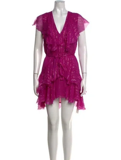 Pre-owned Le Superbe Silk Mini Dress In Purple
