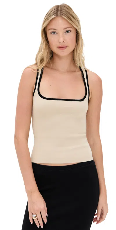 Le Superbe Snatched Square Tank Au Naturel