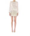 Le Superbe Sparkling Femme Blouse In Sheer White In White