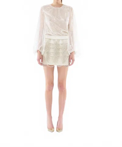 LE SUPERBE SPARKLING FEMME BLOUSE IN WHITE