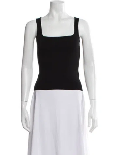 Pre-owned Le Superbe Square Neckline Sleeveless Top W/ Tags In Black