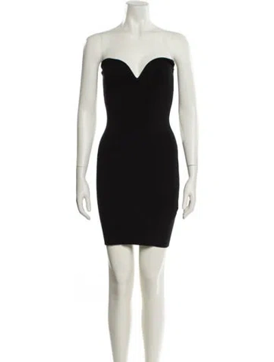 Pre-owned Le Superbe Strapless Mini Dress In Black