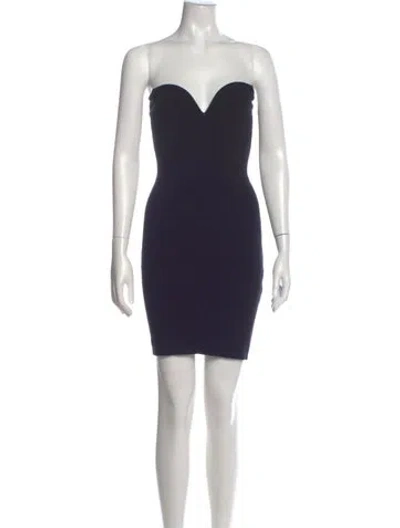 Pre-owned Le Superbe Strapless Mini Dress W/ Tags In Blue