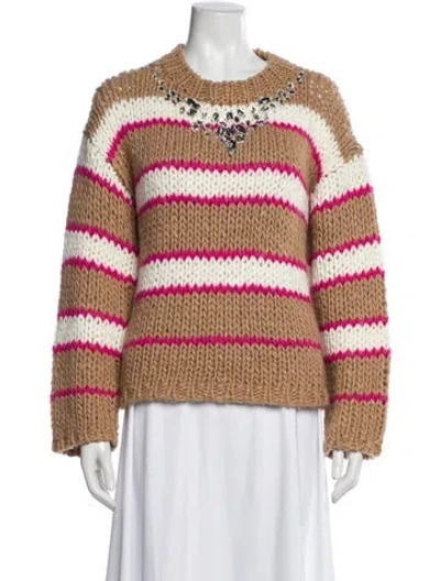 Pre-owned Le Superbe Striped Crew Neck Sweater In Multi