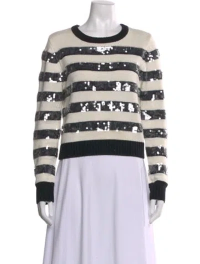 Pre-owned Le Superbe Striped Crew Neck Sweater In Multi