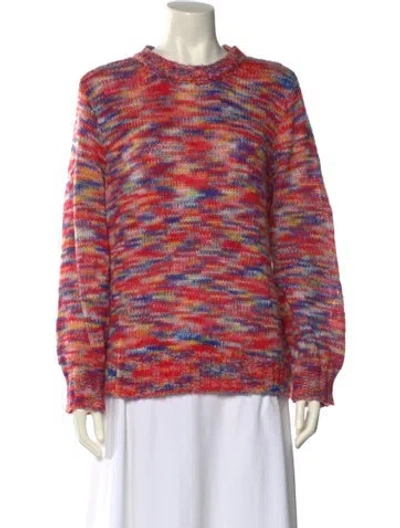 Pre-owned Le Superbe Striped Crew Neck Sweater In Red