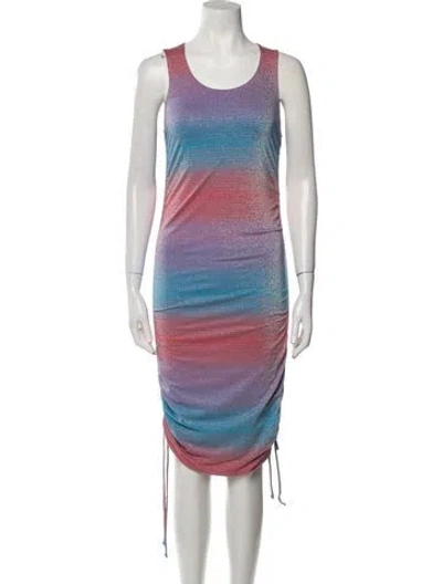 Pre-owned Le Superbe Striped Knee-length Dress In Blue