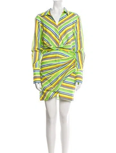 Pre-owned Le Superbe Striped Mini Dress In Multi