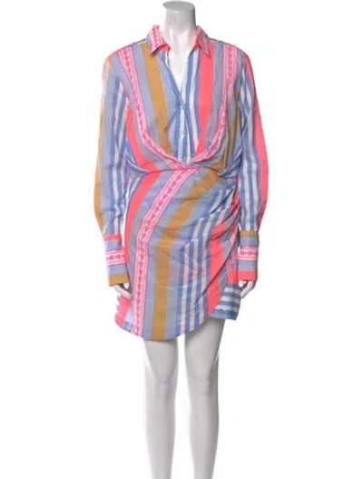 Pre-owned Le Superbe Striped Mini Dress In Multi