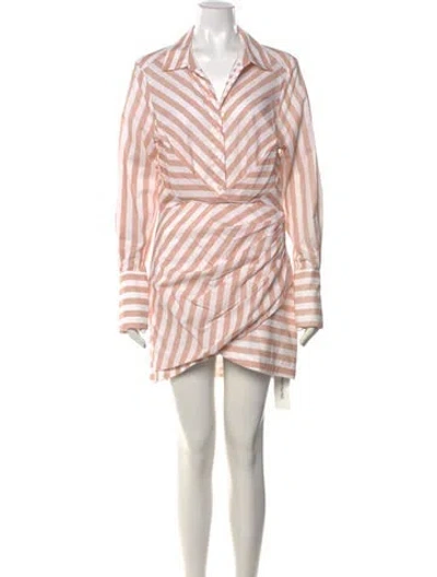 Pre-owned Le Superbe Striped Mini Dress In Pink