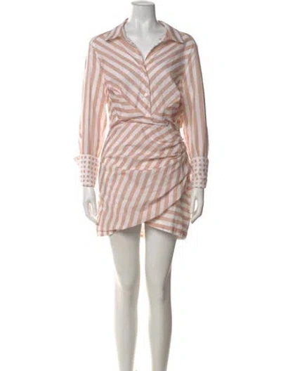 Pre-owned Le Superbe Striped Mini Dress W/ Tags In Pink