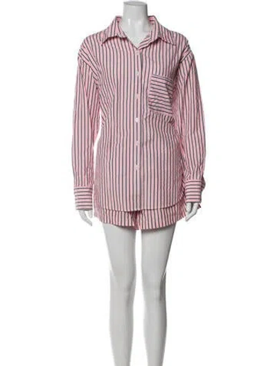 Pre-owned Le Superbe Striped Short Set In Multicolor
