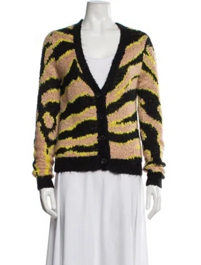 Pre-owned Le Superbe Striped V-neck Sweater In Multi