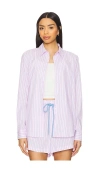 Le Superbe Subtle Shine Ex Bf Shirt In Pink Shine