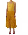 Le Superbe Sunflower Pleated Skirt In Yellow In Yellow