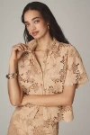Le Superbe Suntan Short-sleeve Camp Buttondown Shirt In Beige