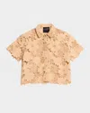 Le Superbe Suntan Short-sleeve Camp Buttondown Shirt In Tanned