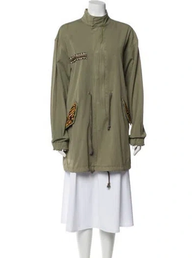 Pre-owned Le Superbe Trench Coat In Green