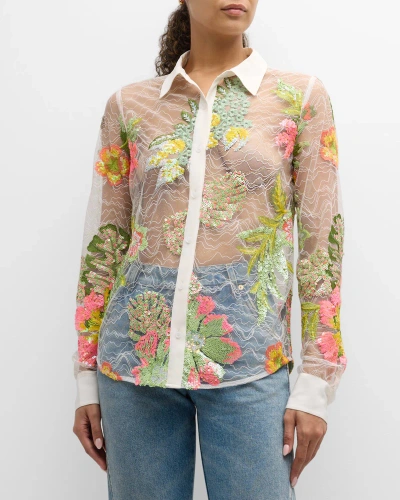 Le Superbe Tropical Lace Shirt In Multicolor