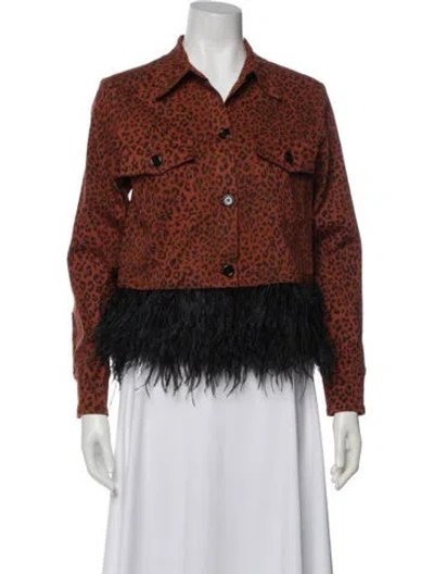 Pre-owned Le Superbe Tweed Pattern Jacket W/ Tags In Brown