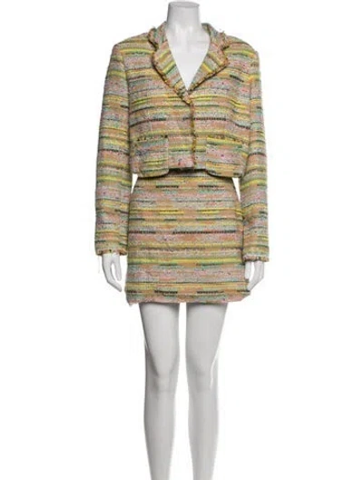 Pre-owned Le Superbe Tweed Pattern Set In Multicolor