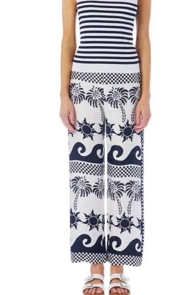Le Superbe Venice Lounge Pants In Navy & White In Multi