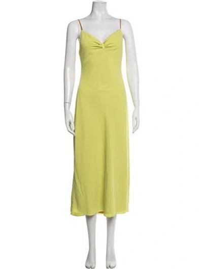 Pre-owned Le Superbe V-neck Midi Length Dress W/ Tags In Multi