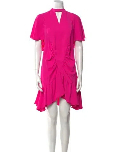 Pre-owned Le Superbe V-neck Mini Dress In Pink