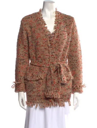 Pre-owned Le Superbe V-neck Sweater In Brown