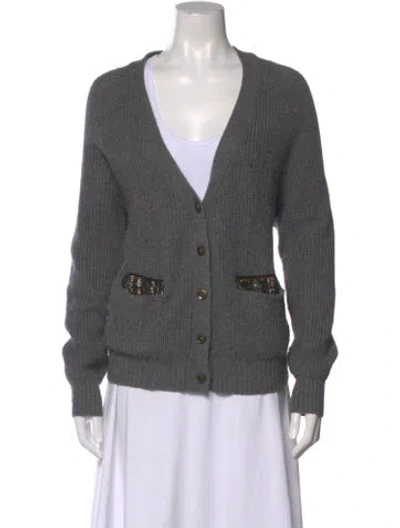Pre-owned Le Superbe V-neck Sweater In Gray