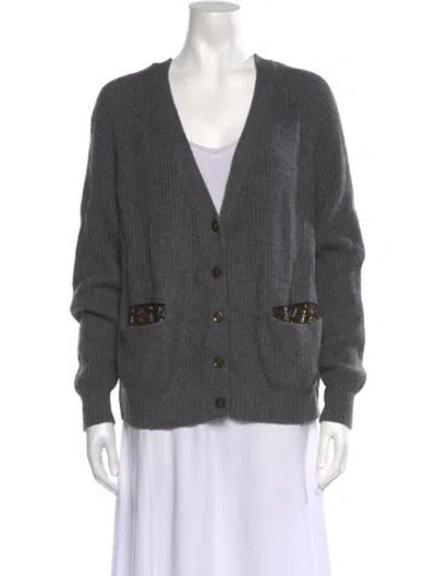 Pre-owned Le Superbe V-neck Sweater In Grey