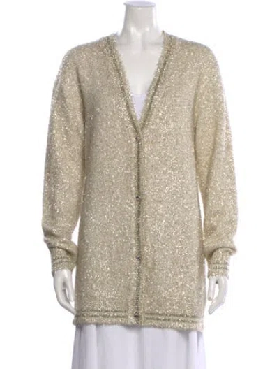 Pre-owned Le Superbe V-neck Sweater In Neutral