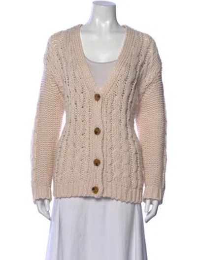 Pre-owned Le Superbe V-neck Sweater In Neutrals