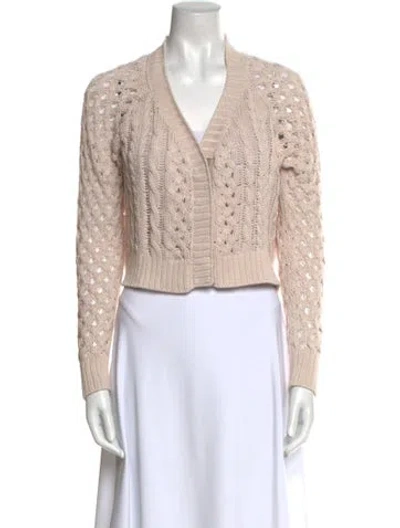 Pre-owned Le Superbe V-neck Sweater In Pink