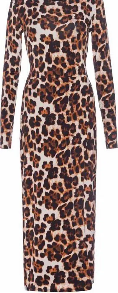 Le Superbe Women's Kate Panthera Dress In Gray/brown In Animal Print